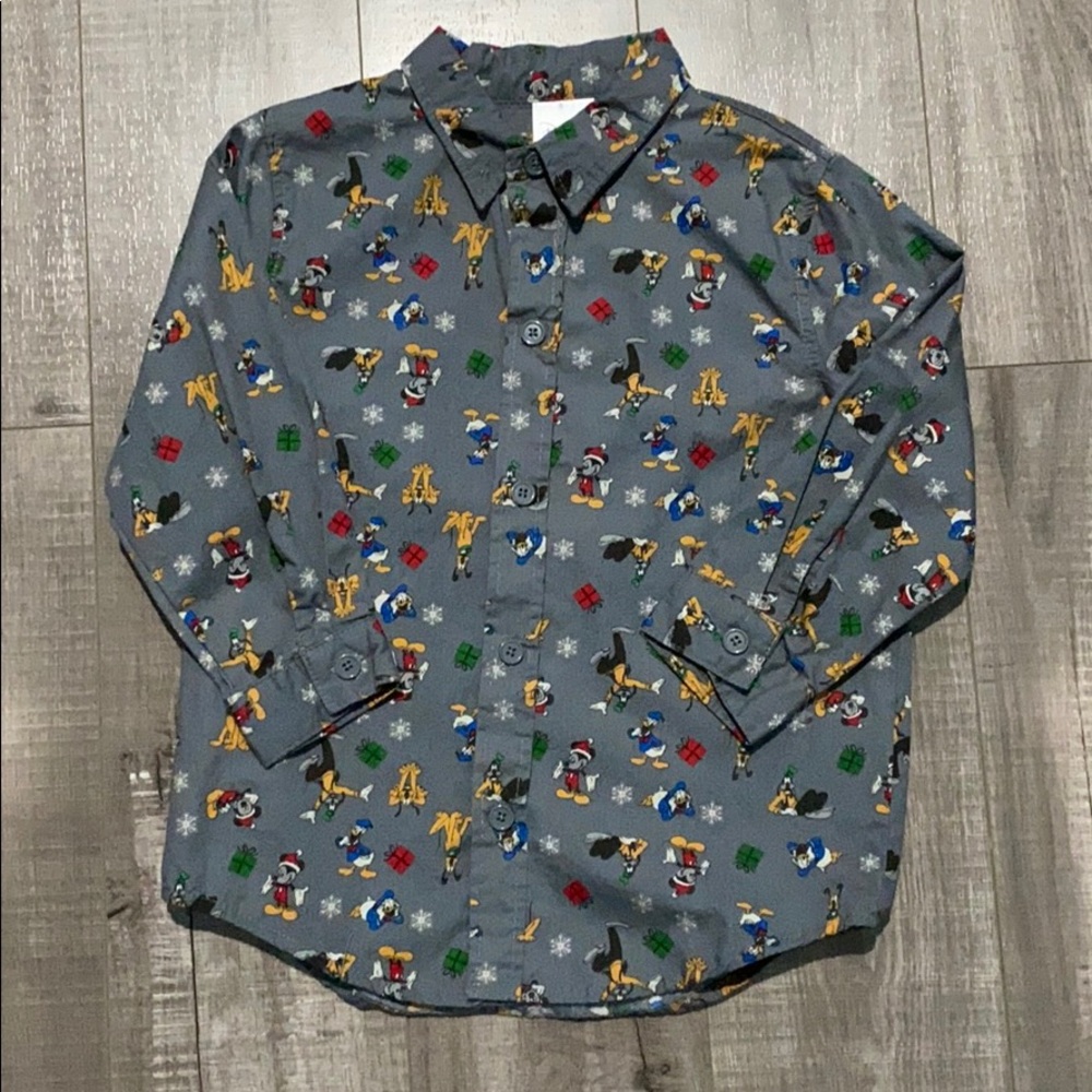 Mickey and Friends Christmas button down